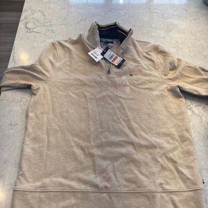 Tommy Hilfiger Light Tan Quarter-Zip Sweatshirt